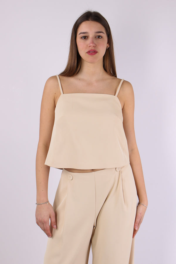 Corpetto Fluido Apertura Dietr Crema