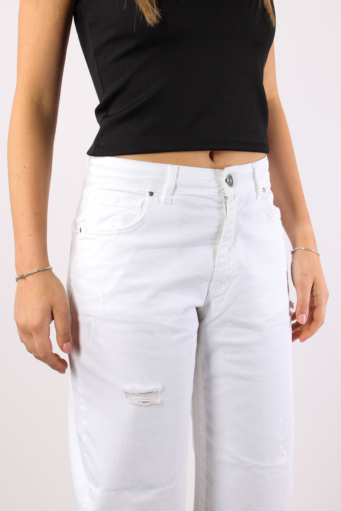 Naiadi Denim Baggy Rotture Bianco-6
