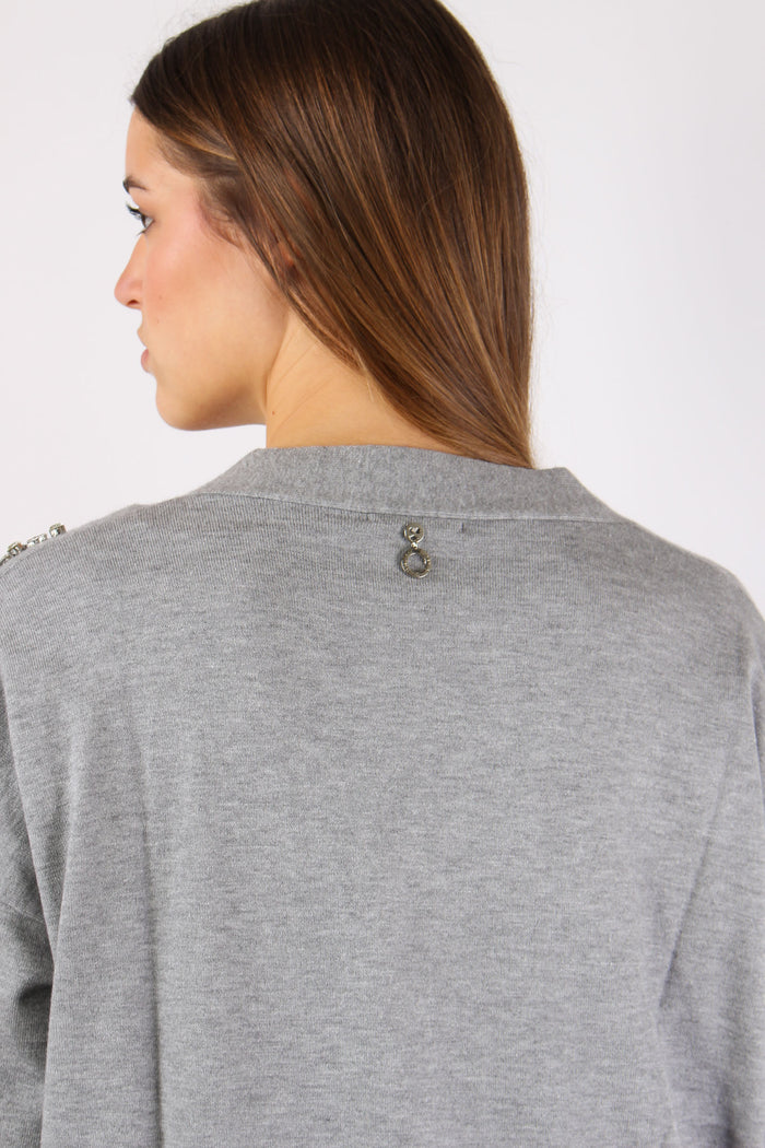 Venetico Cardigan Applicazione Medium-8