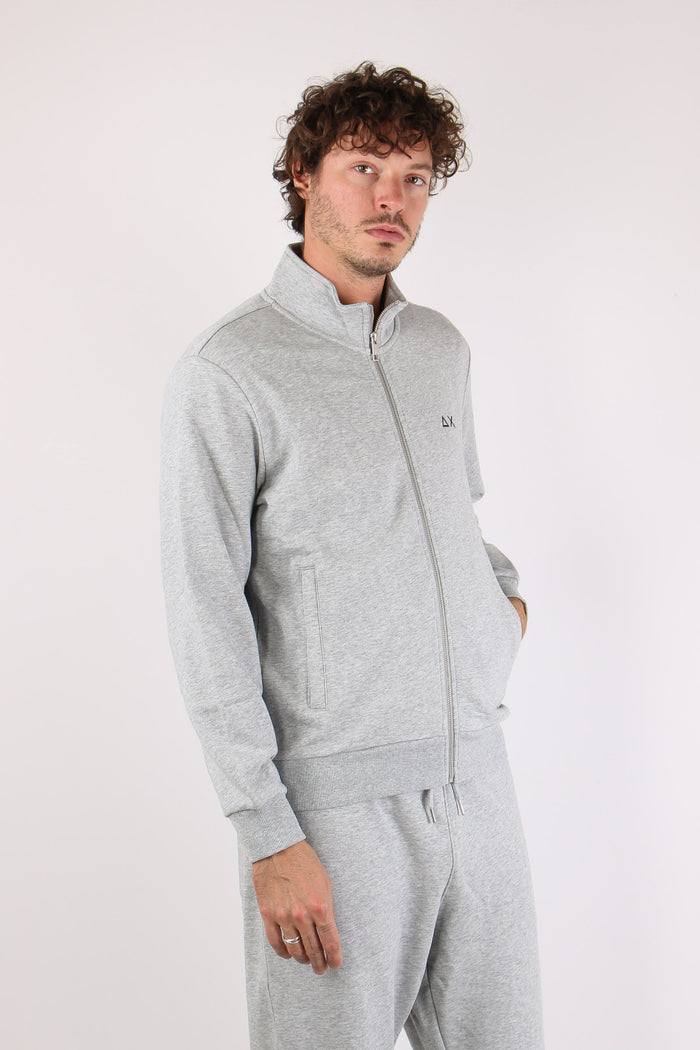 Felpa Full Zip Grigio-6