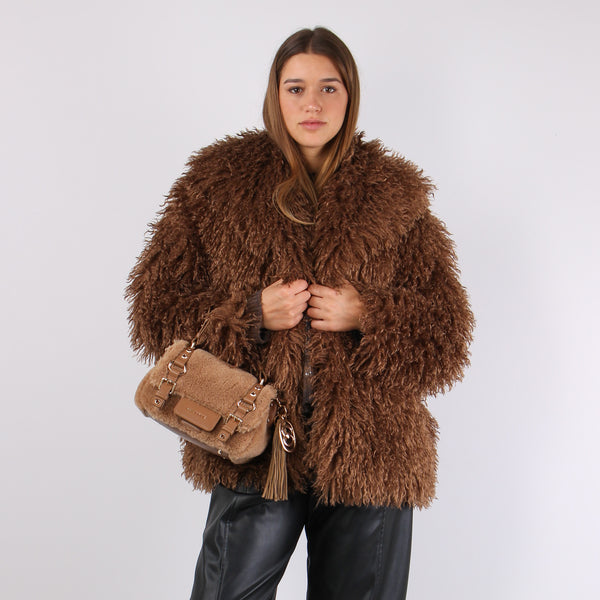 Ecopelliccia Mongolia Corta Brown-2