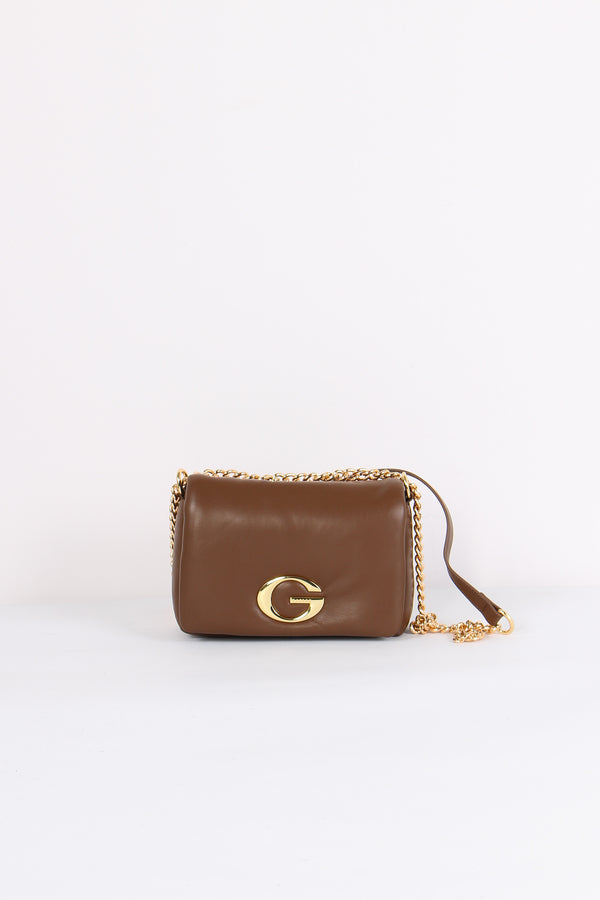 Mini Tracolla Puffy Catena Cioccolato