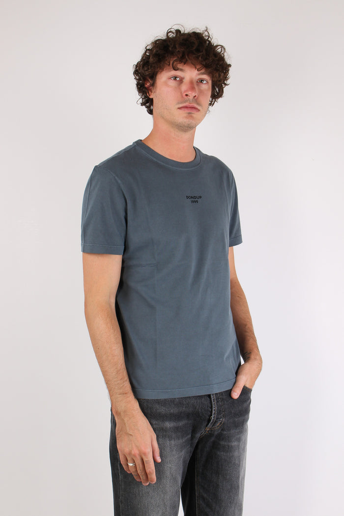 T-shirt Scritta Centrale Steel Grey-6