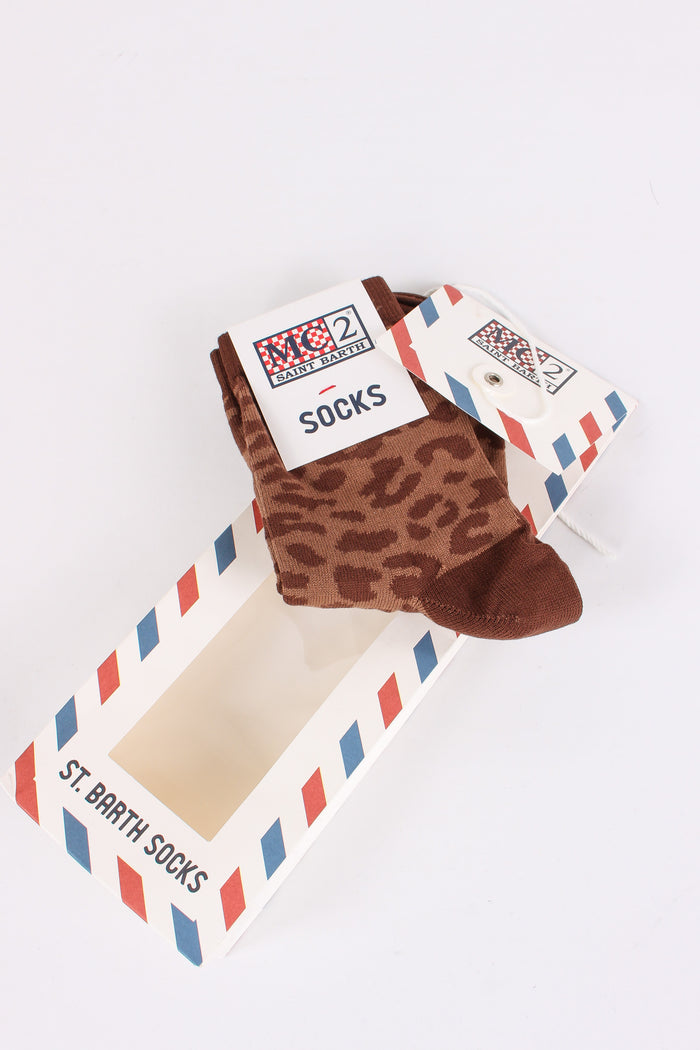 Calzino Lungo Animalier Leopard-3