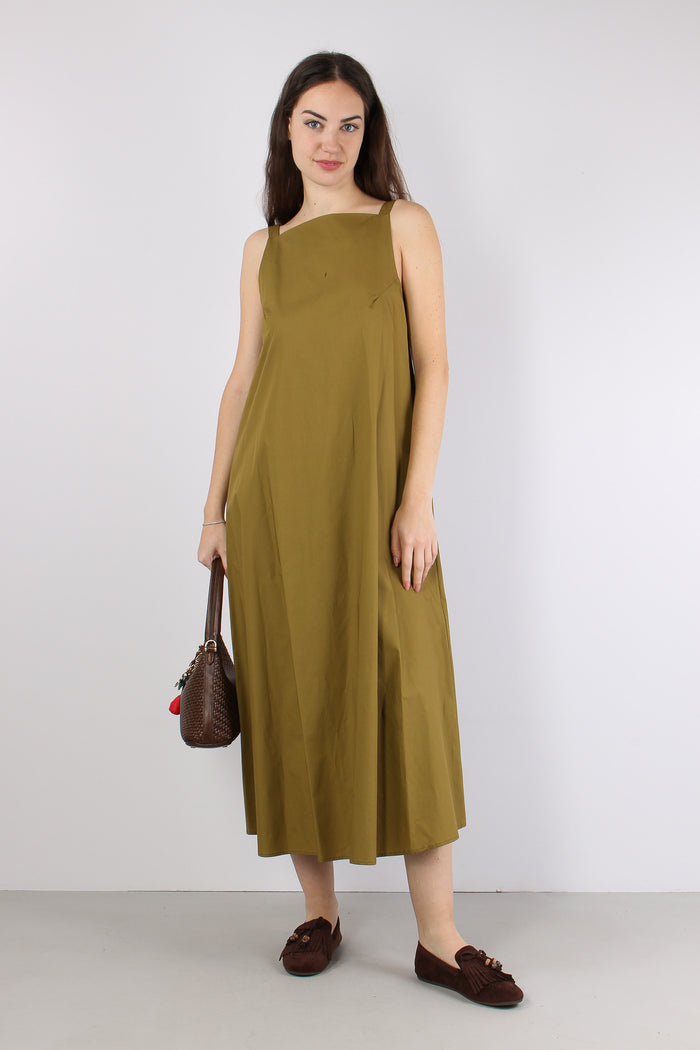 Abito Lungo Cotone Olio-3