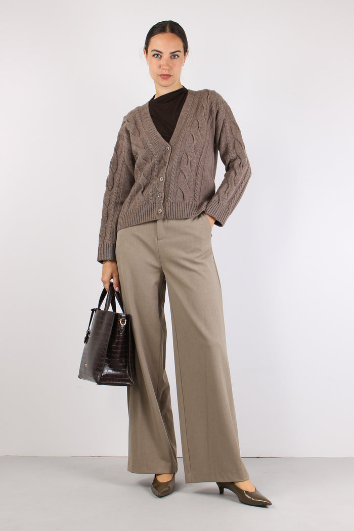 Cardigan Treccia Brown