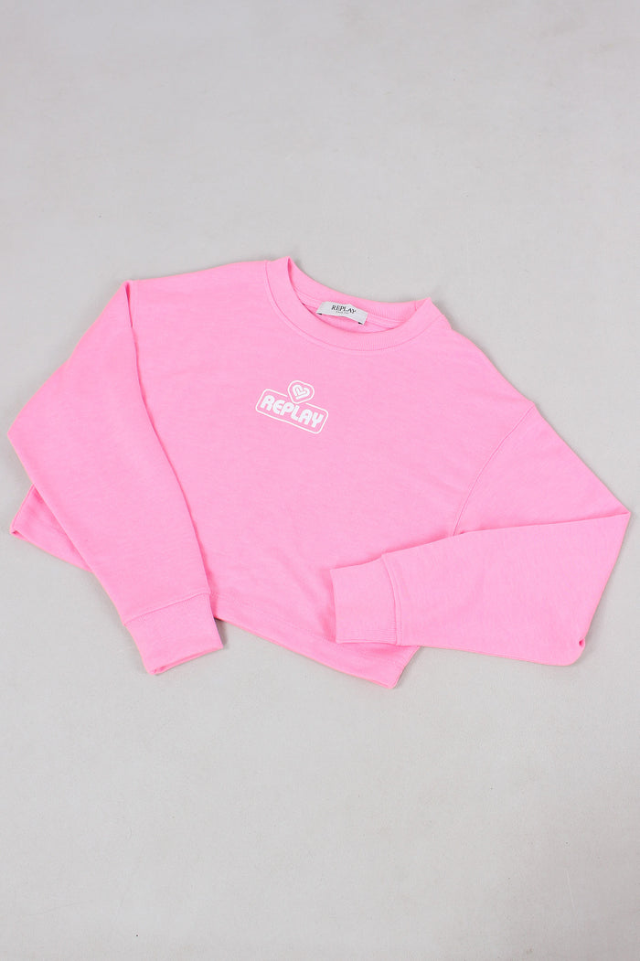 Felpa Cropped Rosa-3