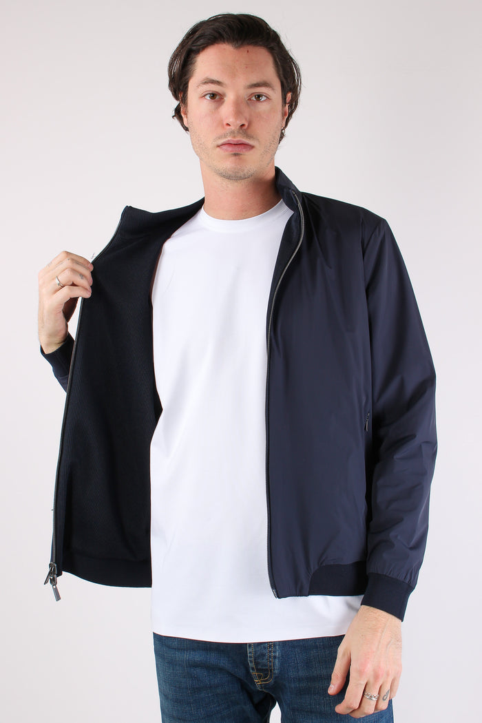 Giubbotto Collo In Piedi Blu Navy-8