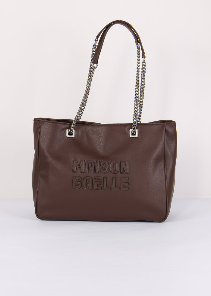 Shopping Maxi Logo Rilievo Moro