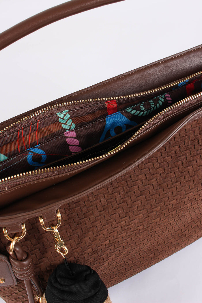 Zelda Pochette Intreccio Moro-5