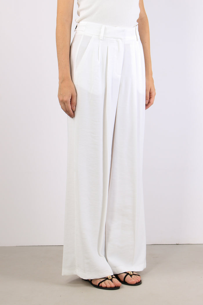 Pantalone Palazzo Bottoni Panna-6