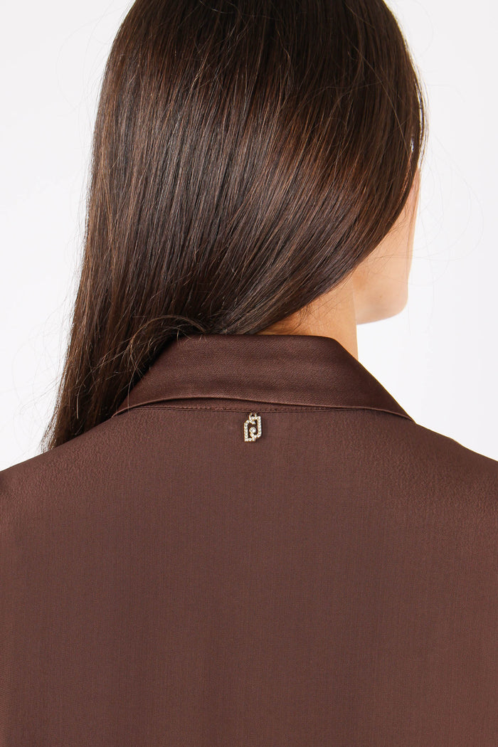 Camicia Bimateriale Cioccolato-10