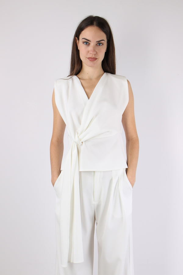 Top Chiusura Fiocco Laterale Bianco-2