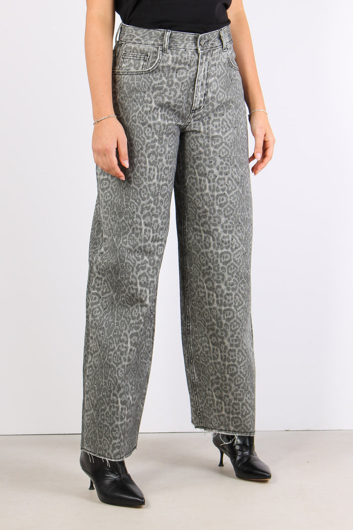 Pantalone Palazzo Animalier Grey Animalier-7
