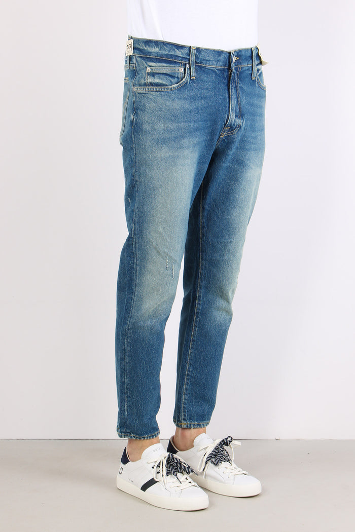 Denim Relaxed Tapared Fit Denim Medio-7