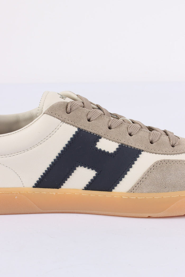 Sneakers Cool Allacciato H Beige/bianco-5