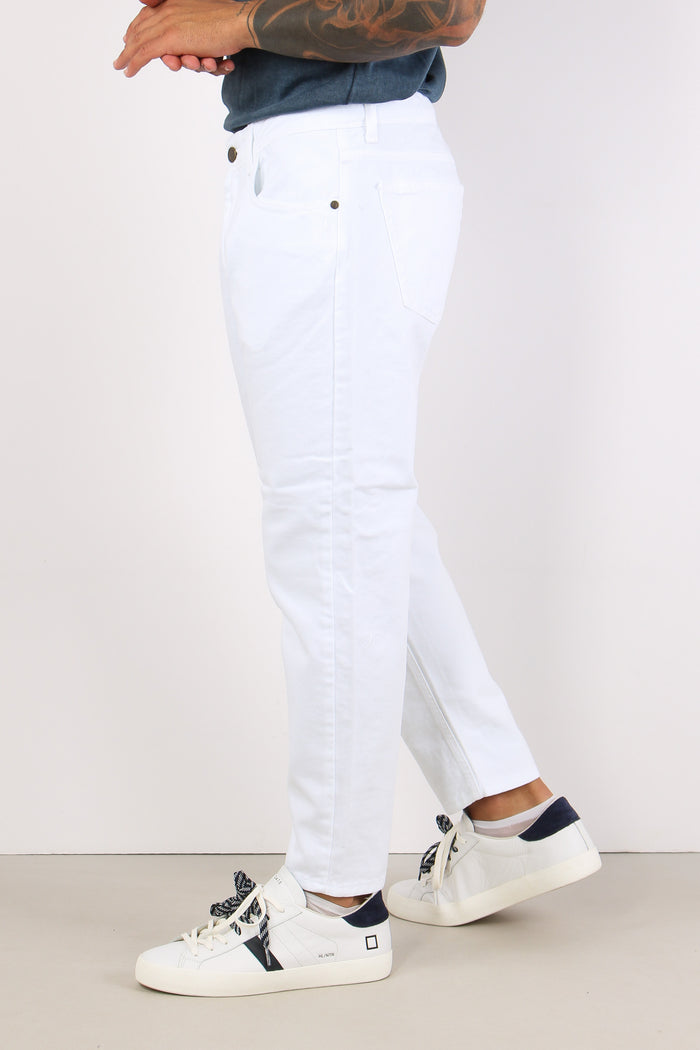 Pantalone Cropped Bianco-5