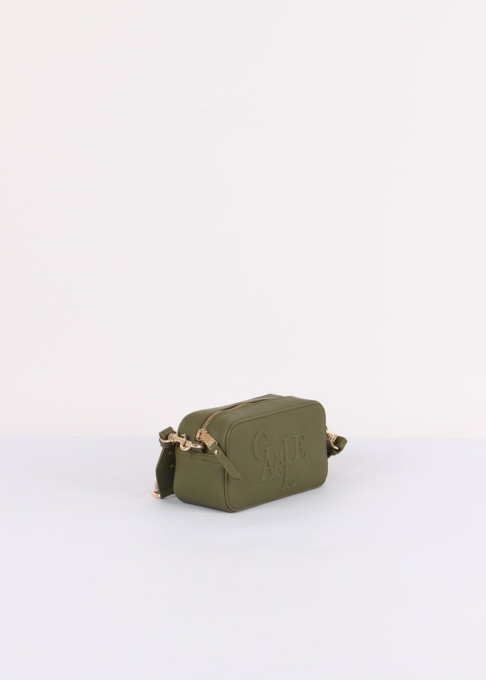 Camera Bag Saffiano Maxi Logo Verde Bosco-6