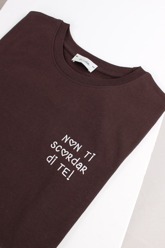 T-shirt Ricamo Non Ti Scordare Cioccolato-8