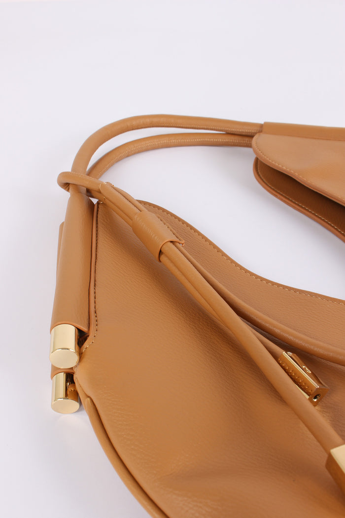 Amber Mazzaluna Ciondolo Oro Camel-8