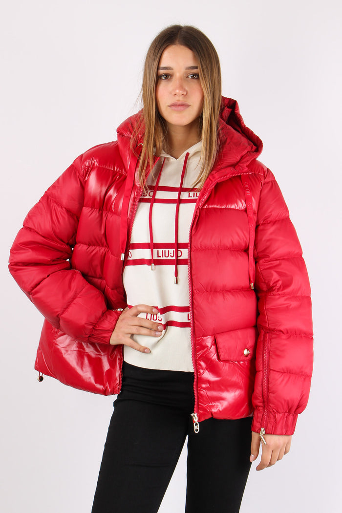 Piumino Over Piuma D Oca Ciliegia-4