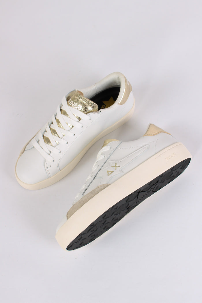 Sneaker Katy Leather Bianco/oro-3