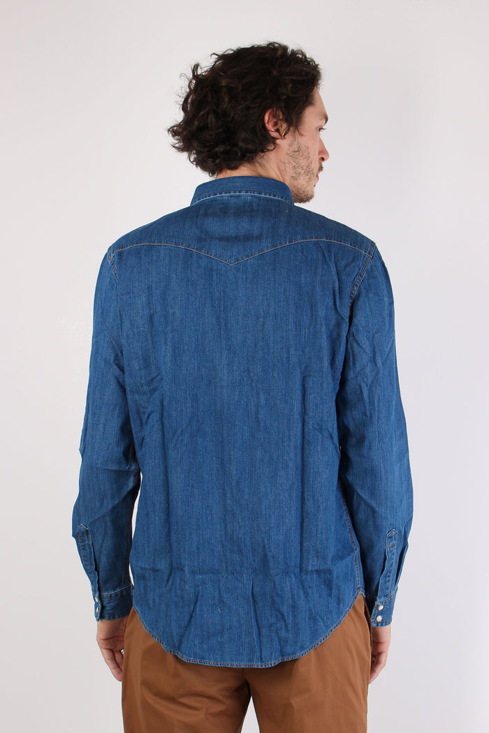 Camicia Denim Automatici Denim Medio-4