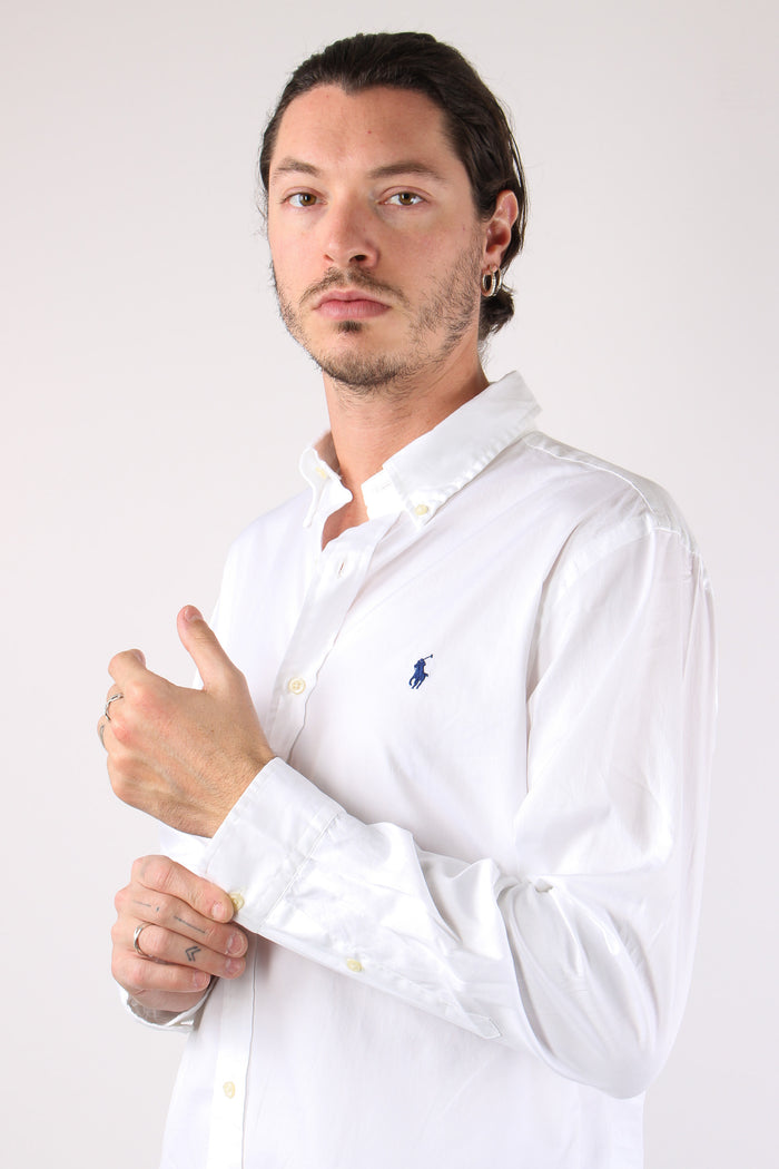 Camicia Custom Cotone Leggero White-7