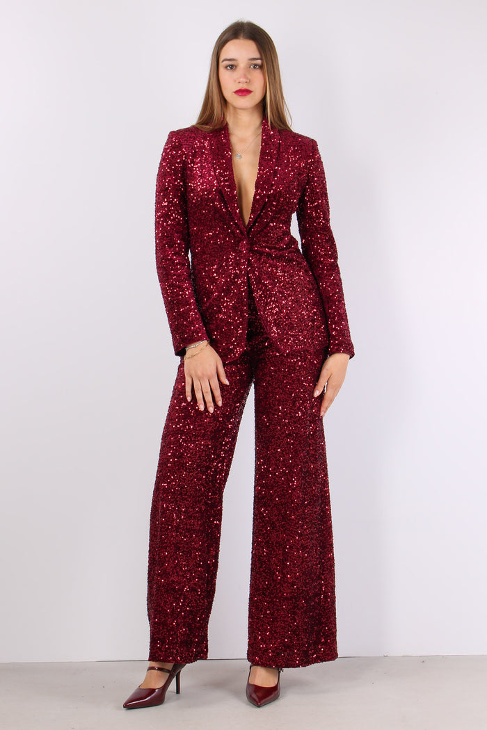 Pantalone Palazzo Paillettes Vino-3