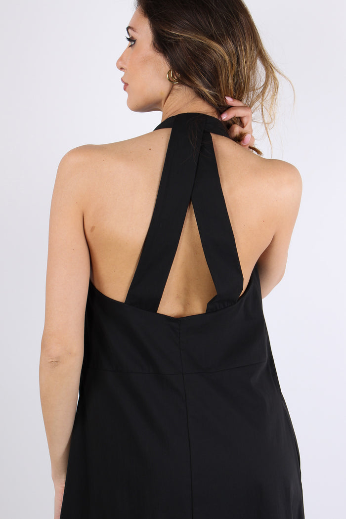 Abito Scavo V Cotone Nero-7