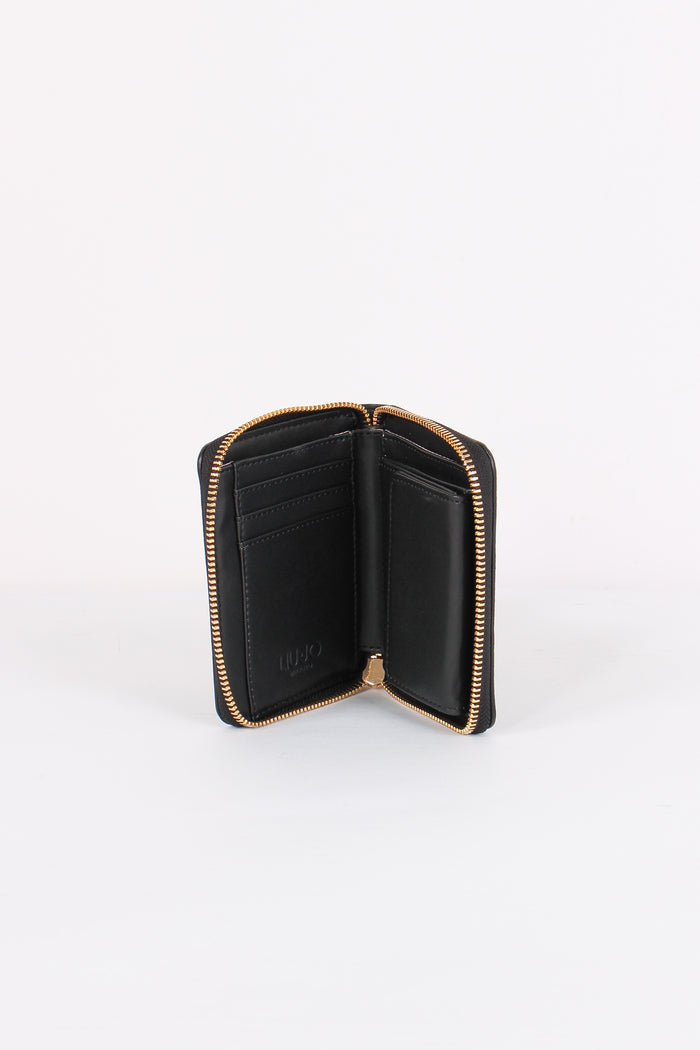 Portafoglio Piccolo Zip Around Nero-5