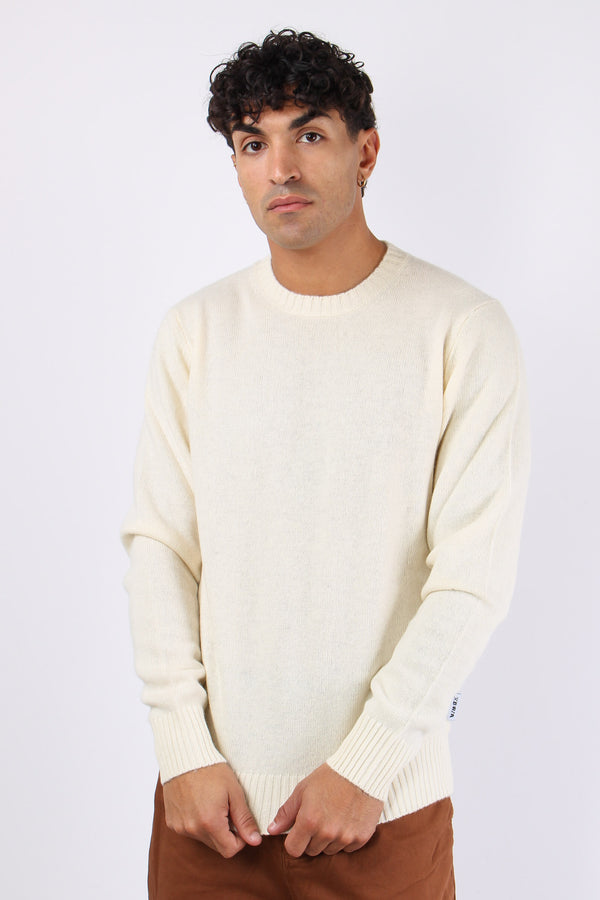 Maglia Girocollo Lambswool Panna-2