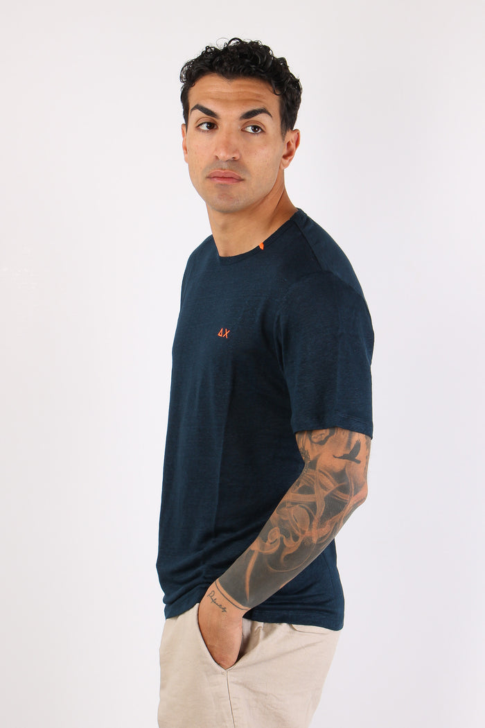 T-shirt Basica Lino Navy Blue-6