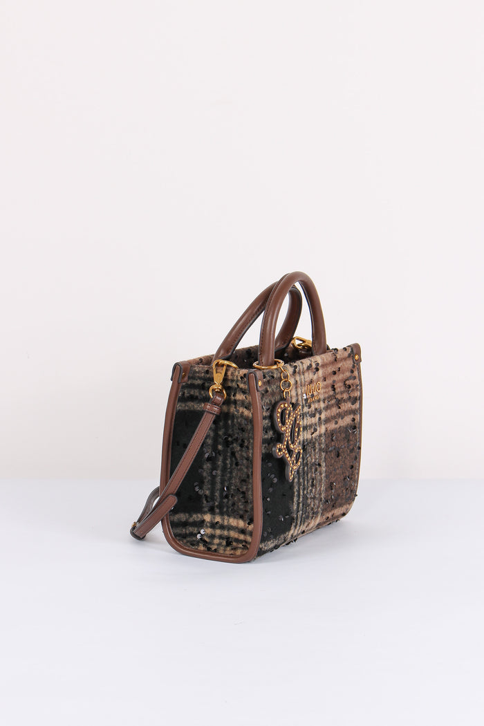 Mini Shopping Check Inserto Paillettes Moro-7