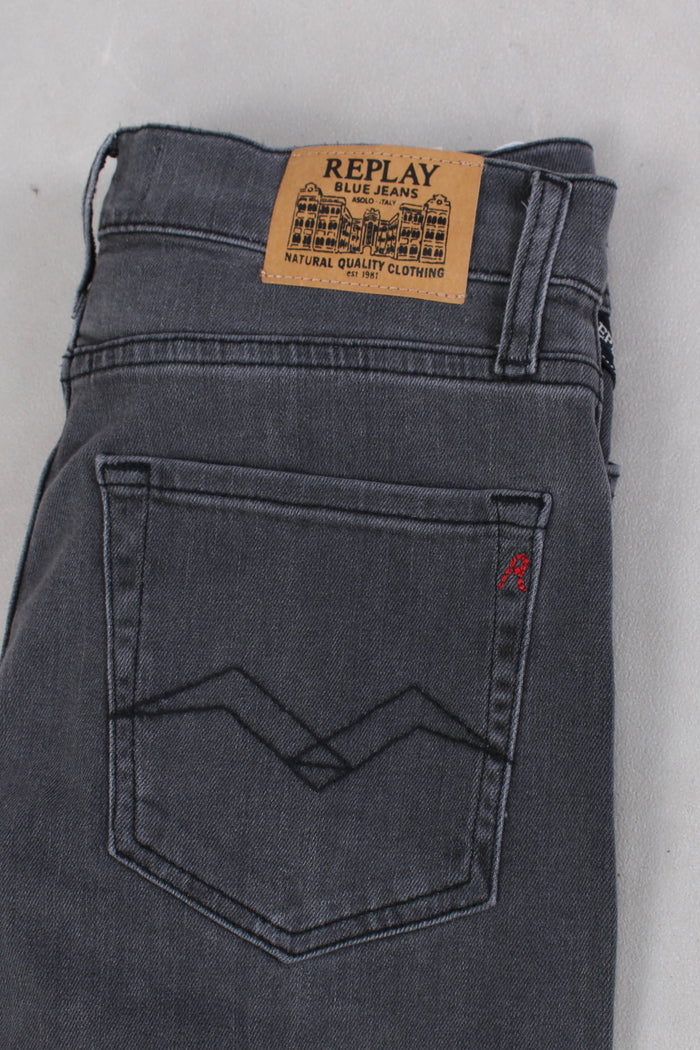 Denim Boyfriend Gamba Regular Grigio-4