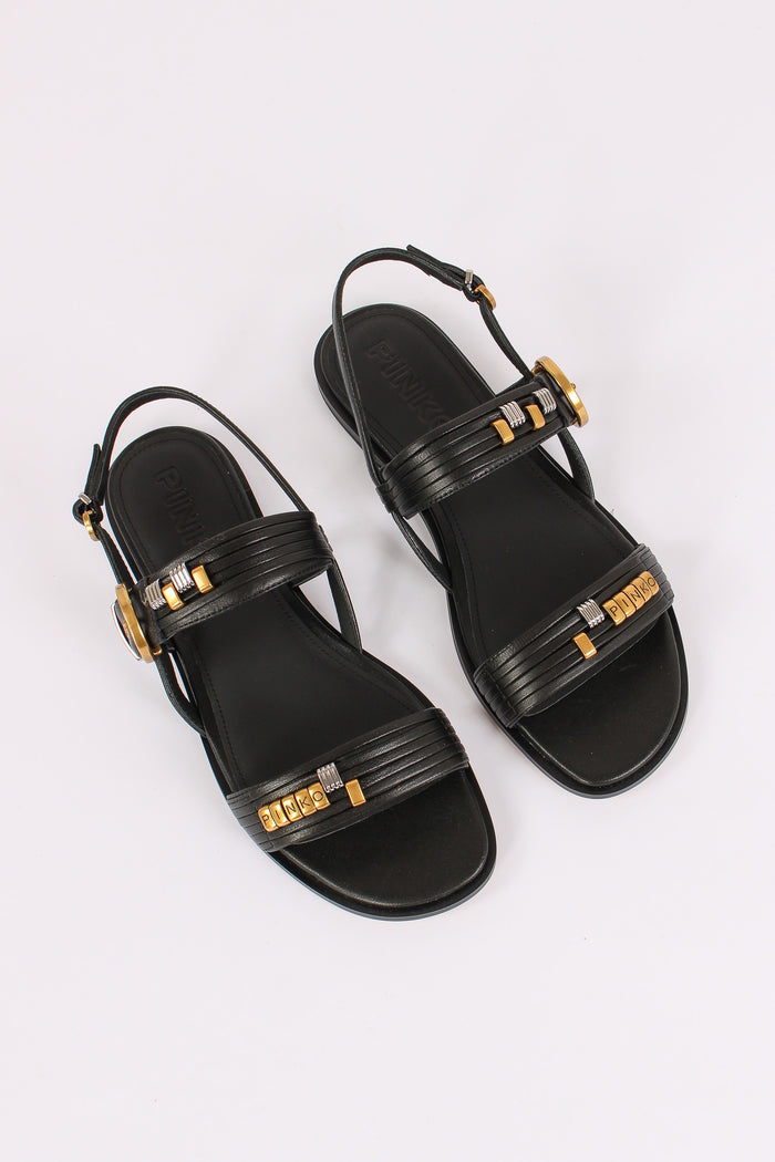 Sandalo Fibbia Borchie Black-2