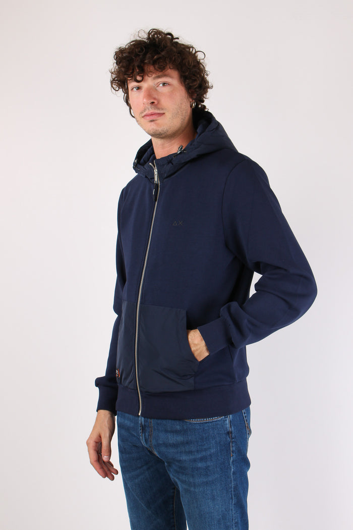 Bomber Zip Nylon Navy Blue-3