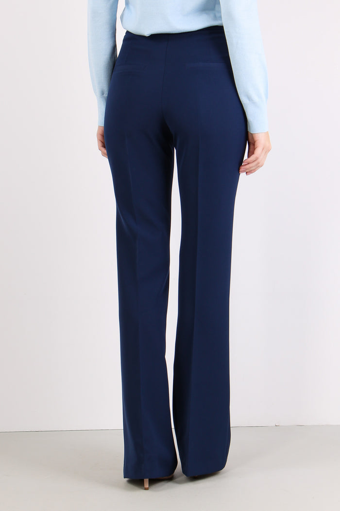 Pantalone Zampa Tessuto Tecnico Navy-4