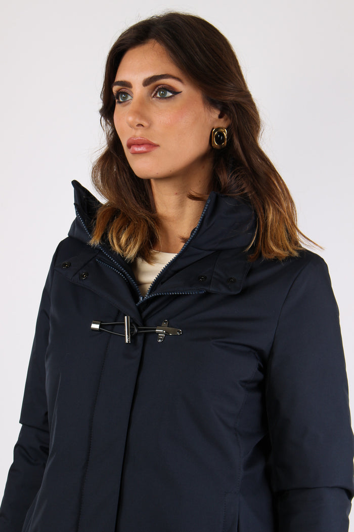 Cappotto Toggle Nylon Blu-7