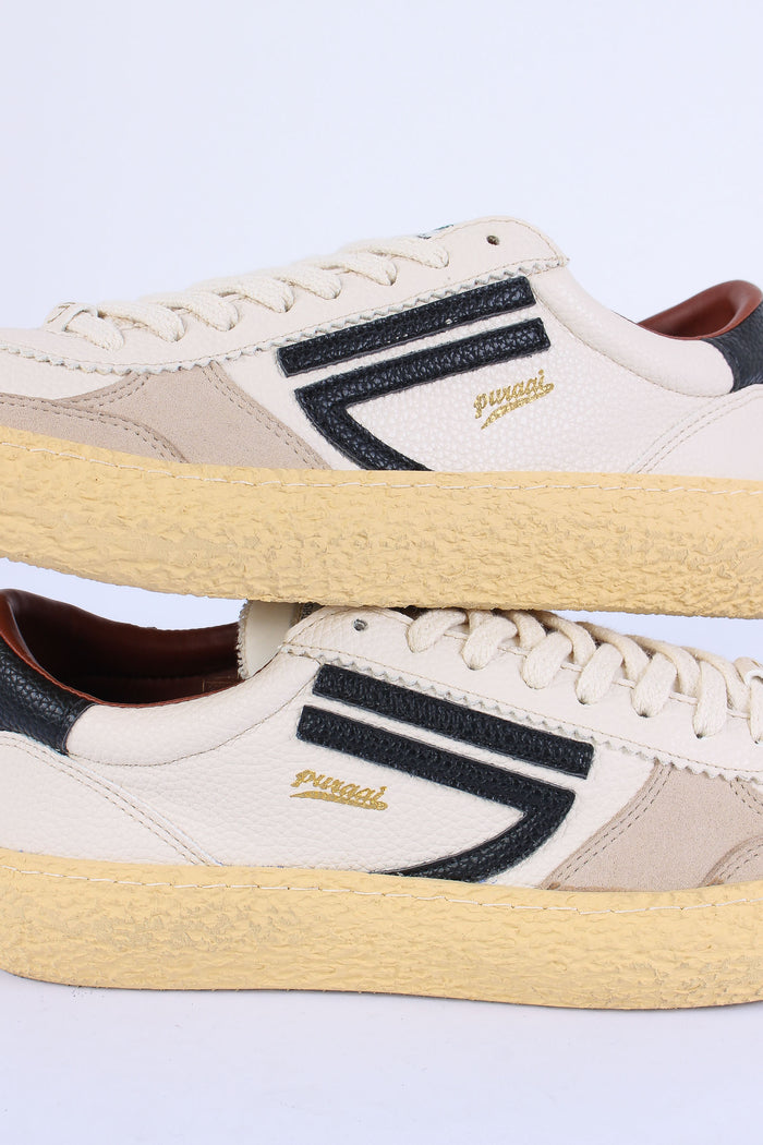 Sneakers Pelle Martellata Osso-4
