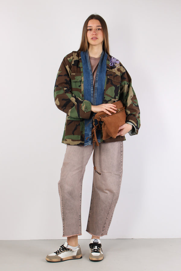 Field Jacket Camouflage Inserto Denim Unica