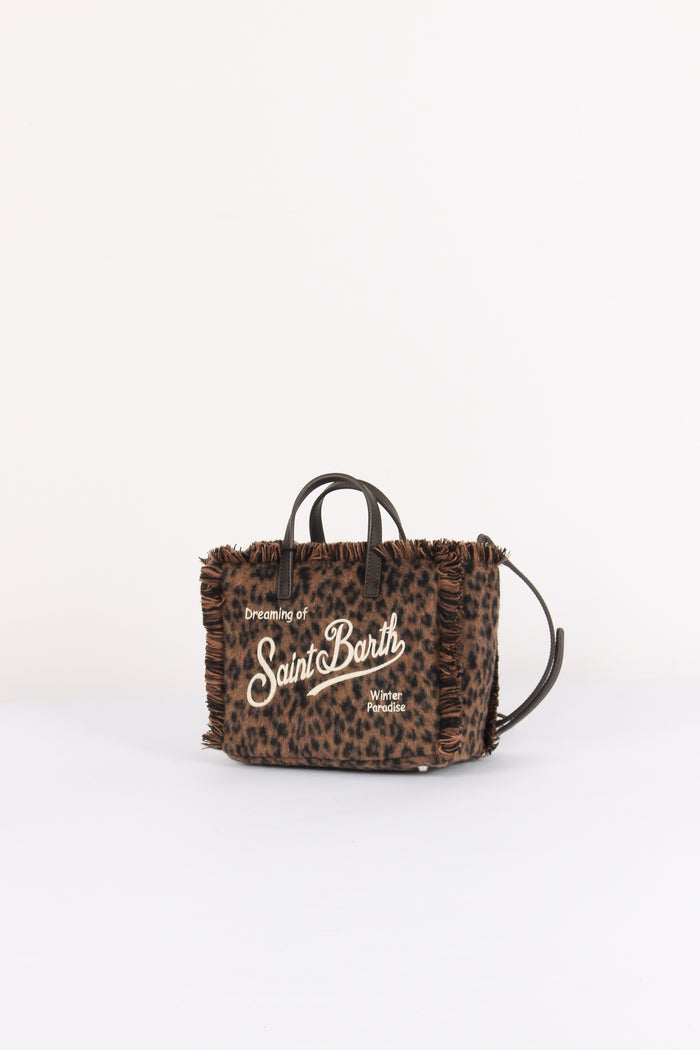 Borsa Mano Mini Felt Animalier Dark Leopard-2