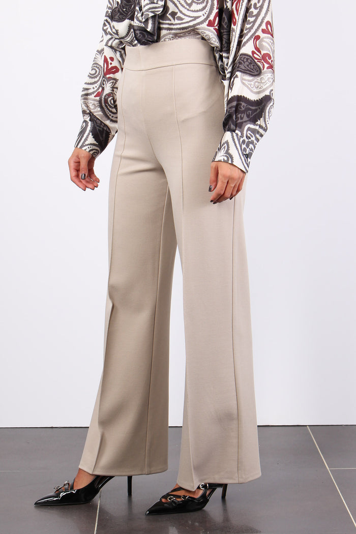 Pantalone Palazzo Twill Beige-3