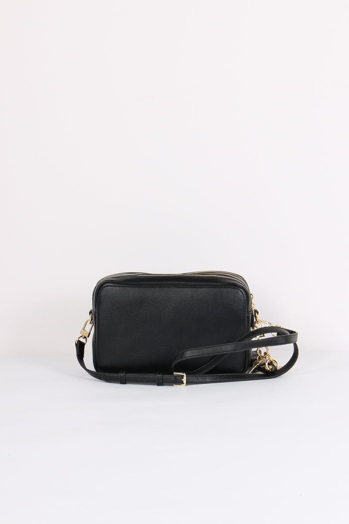 Penelope Tracolla Doppia Zip Nero-3