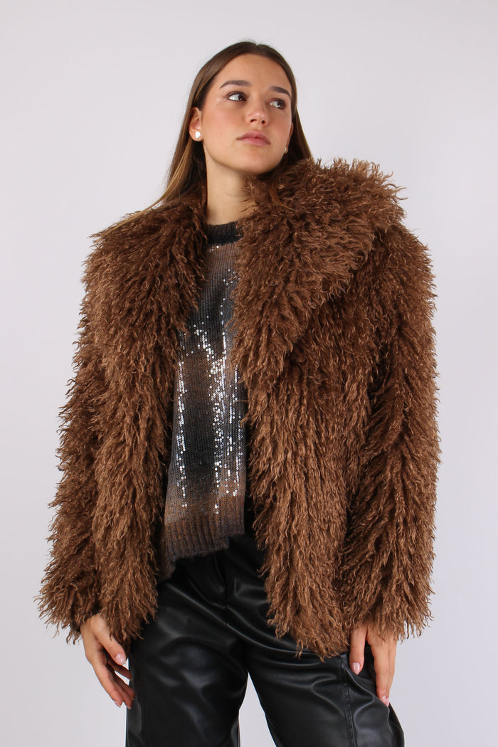 Ecopelliccia Mongolia Corta Brown-4