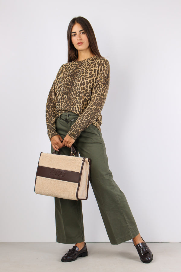 Girocollo Mohair Macula Animalier