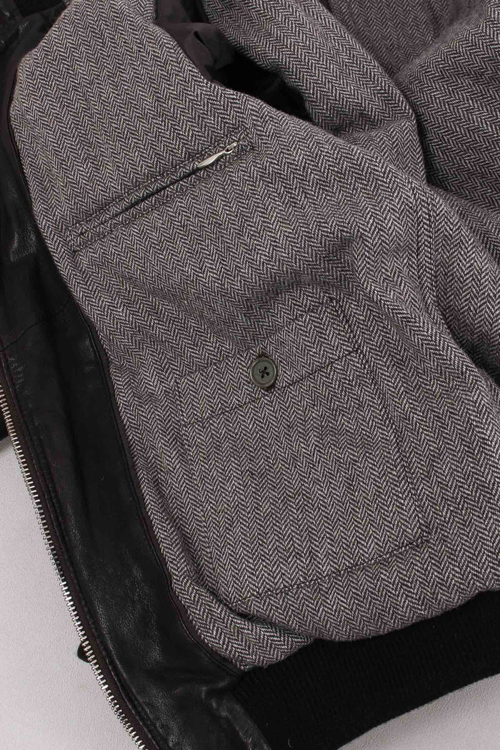 Bomber Pelle Interno Resca Dark Brown-8