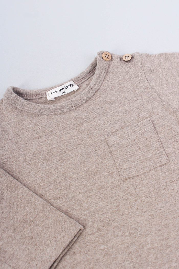 T-shirt Cotone Taupe-4