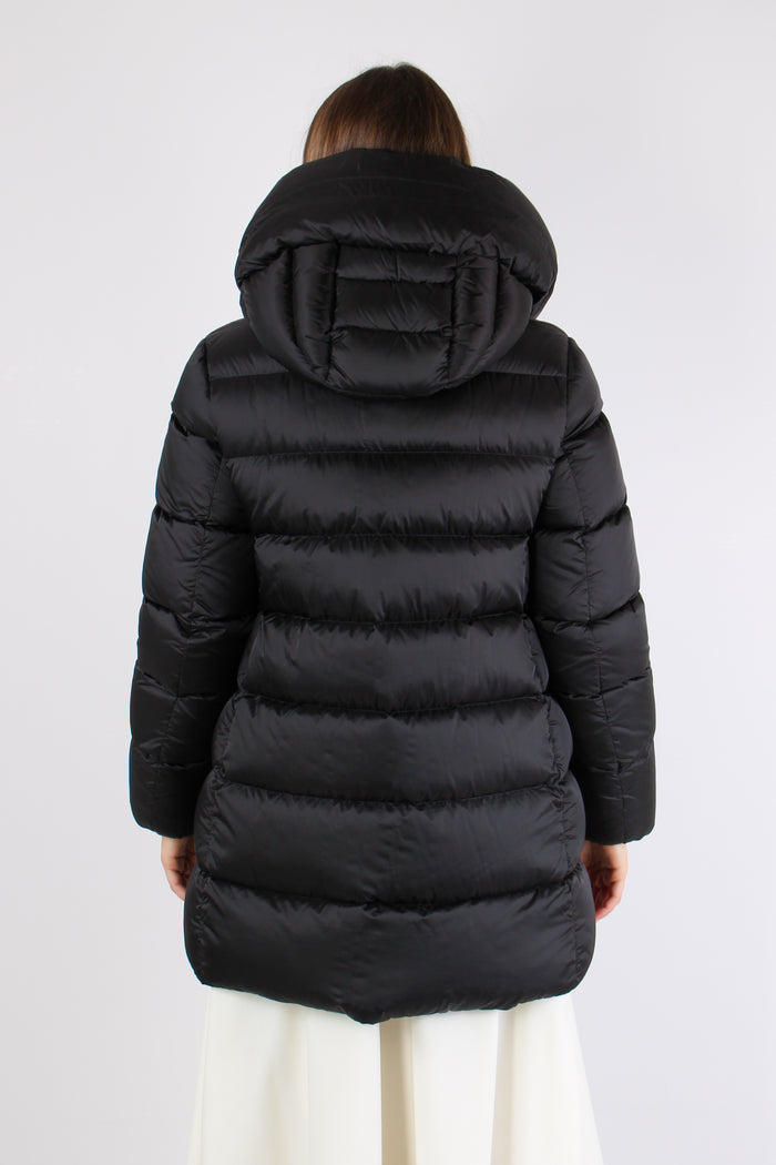 Piumino Lungo Cappuccio Black-6
