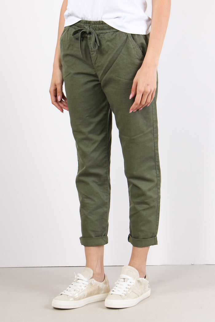 Pantalone Jogging Misto Lino Salvia-3